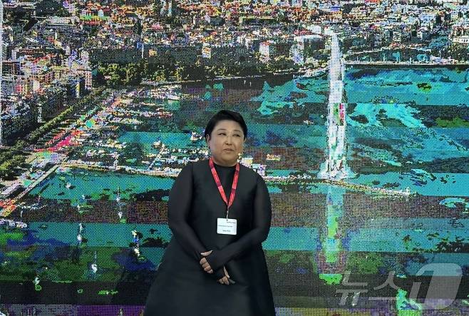 지난 24일 오후 서울 종로구 스위스대사관저에서 발표하고 있는 김지인 스위스관광청 한국지사장 ⓒ 뉴스1 윤슬빈 관광전문기자