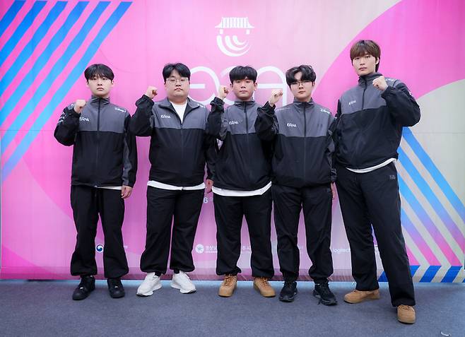 ECA에 참가한 대한민국 배틀그라운드 모바일 대표팀. 사진 | 한국e스포츠협회