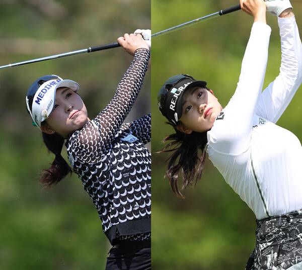 2026년 한국여자프로골프(KLPGA) 투어 제2회 덕신EPC 챔피언십 우승 경쟁에 뛰어든 이예원, 노승희 프로가 2라운드에서 경기하는 모습이다. 사진제공=KLPGA (사진을 무단으로 사용하지 마십시오.)
