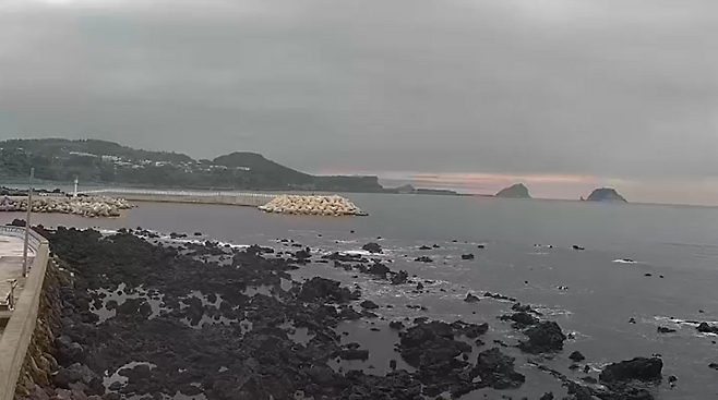 서귀포시 법환포구 (오전 8시, 제주도 재난안전본부 cctv)