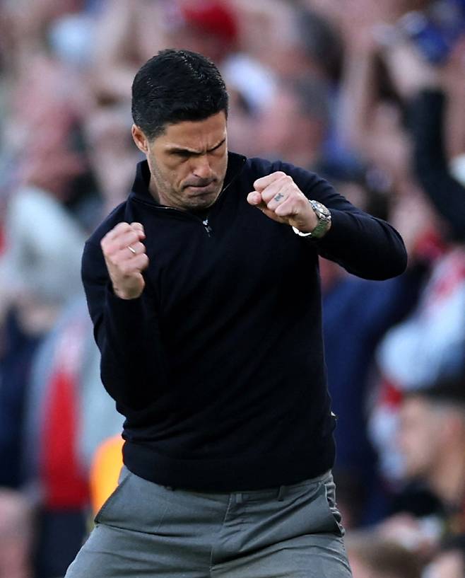 아스널 아르테타 감독   로이터<저작권자(c) 연합뉴스, 무단 전재-재배포, AI 학습 및 활용 금지>