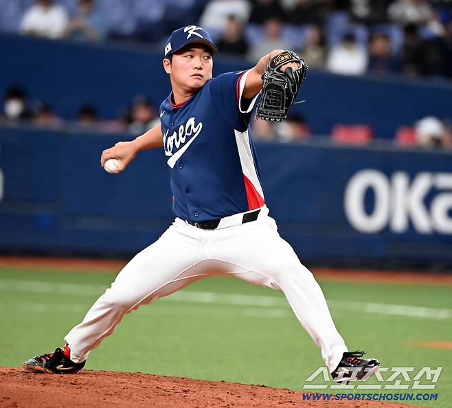 3일 일본 오사카 교세라돔에서 열린 WBC(월드베이스볼클래식) 한국과 오릭스 버팔로스의 경기. 4회말 고우석이 역투하고 있다. 오사카(일본)=허상욱 기자wook@sportschosun.com/2026.03.03/