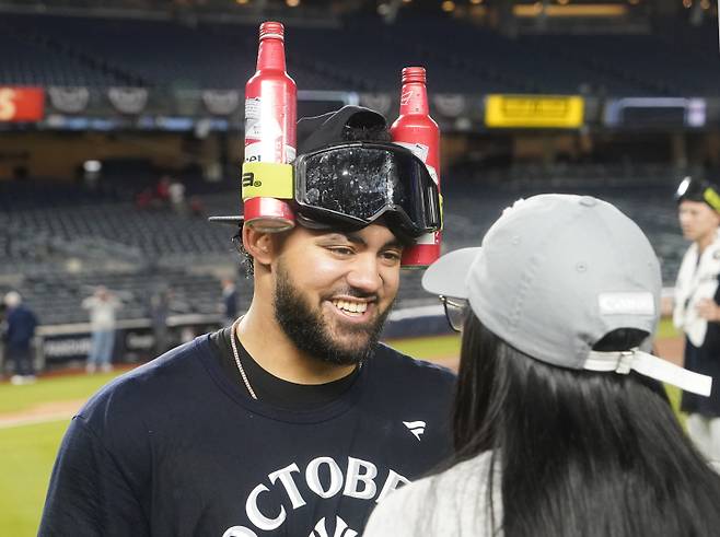 <yonhap photo-6252="">시즌 첫 메이저리그 콜업 소식이 전해진 제이슨 도밍게스. [UPI=연합뉴스]</yonhap>
