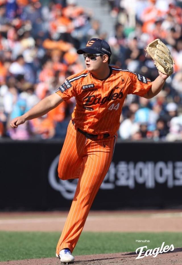 26일 NC전에서 패전투수가 된 김서현. 사진=한화 제공