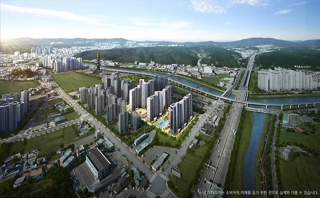 [동문건설, ‘용인 고림 동문 디 이스트’ 항공조감도]