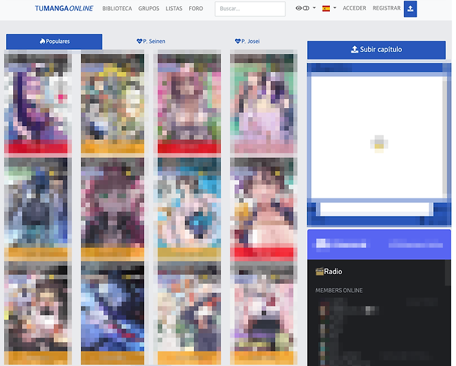 스페인어권 대형 불법 웹툰 사이트 TuMangaOnline. [카카오엔터테인먼트]