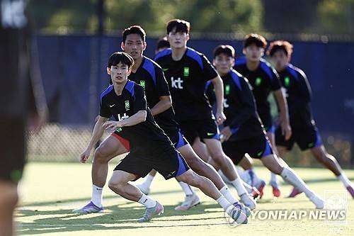 미국 내슈빌SC 훈련장에서 멕시코와의 경기에 대비해 훈련 중인 축구대표팀 [대한축구협회 제공. 재판매 및 DB금지]