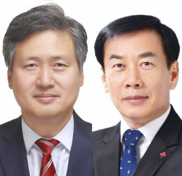 (왼쪽부터)국민의힘 강범석 인천 서구청장과 더불어민주당 구재용 서해구청장 예비후보 [경인방송DB]