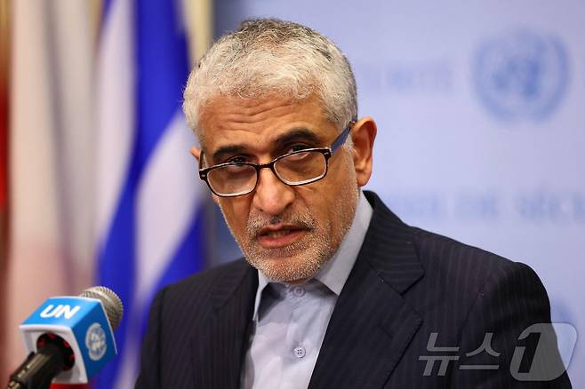 아미르 사에이드 이라바니 유엔 주재 이란 대사. 2025.6.16 ⓒ AFP=뉴스1