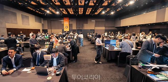 서울 신라호텔에서 열린 타이완관광 B2B 행사에서 타이완, 한국 양국 업계 관계자들의 활발히 교류하며 실질적인 비즈니스 가능성을 모색했다.&nbsp; /사진-타이완관광청