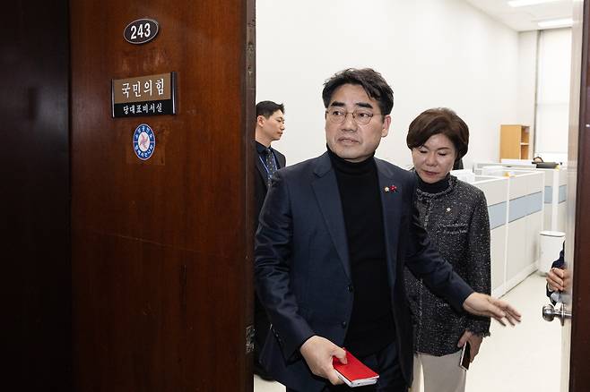 이성권 의원을 비롯한 국민의힘 당내 개혁·소장파 의원 모임인 '대안과미래' 의원들./뉴스1
