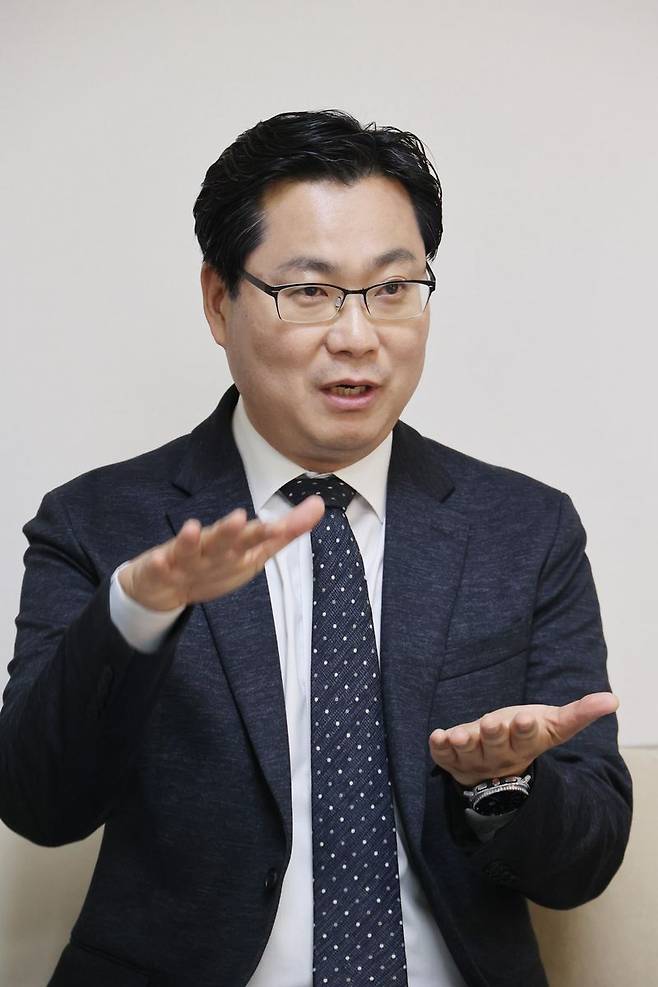 김인만 김인만부동산경제연구소장이 서울 강남대로 파이낸셜뉴스 사옥에서 대담을 하고 있다. 사진=박범준 기자