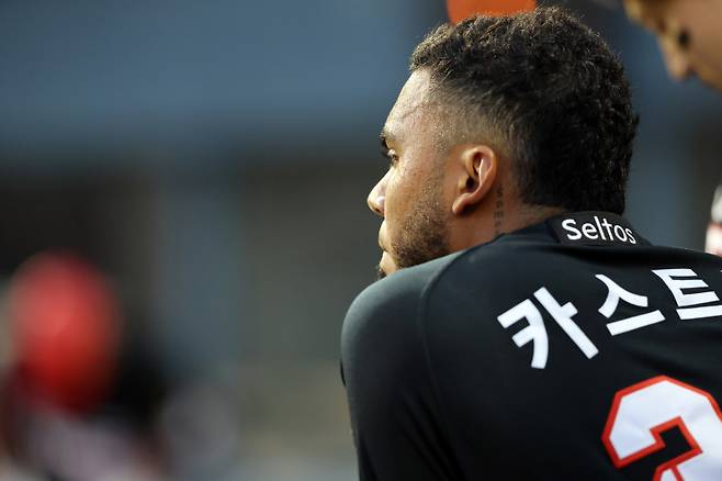 햄스트링 부상으로 전열에서 이탈한 외국인 타자 카스트로. KIA 제공