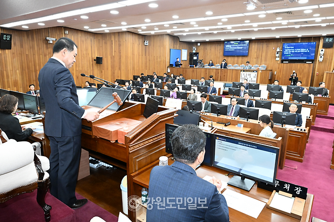 ▲ 강원도의회 제345회 임시회 제2차 본회의가 28일 열렸다. 김정호 기자