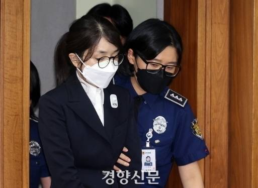 재판받는 김건희 여사. 사진공동취재단