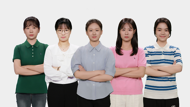 한국 여자 선수단. 한국기원 제공