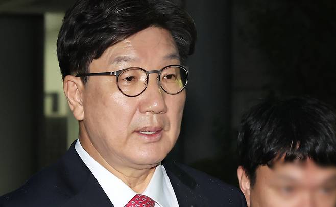 '통일교 불법 정치자금 수수' 의혹(정치자금법 위반 혐의)을 받는 권성동 국민의힘 의원/사진=뉴스1