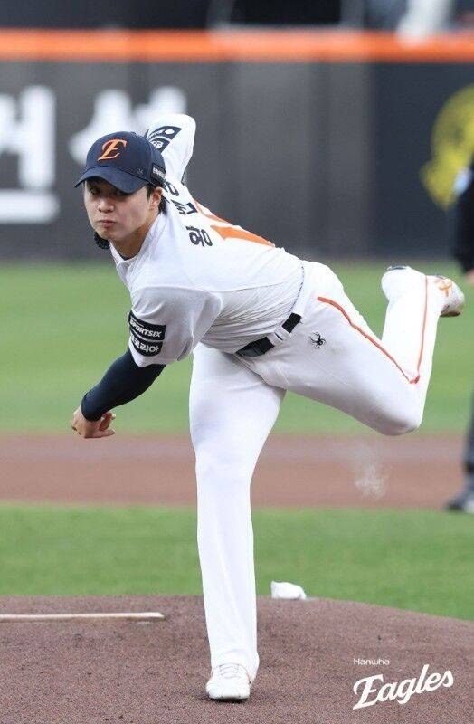 28일 대전 SSG 랜더스전에서 호투를 펼쳤지만 웃지 못했다./한화 이글스