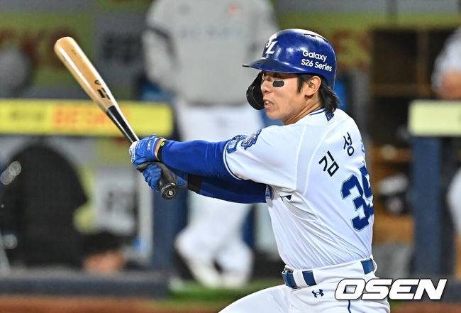 [OSEN=대구, 이석우 기자] 삼성 라이온즈 김성윤 081 2026.04.02 / foto0307@osen.co.kr
