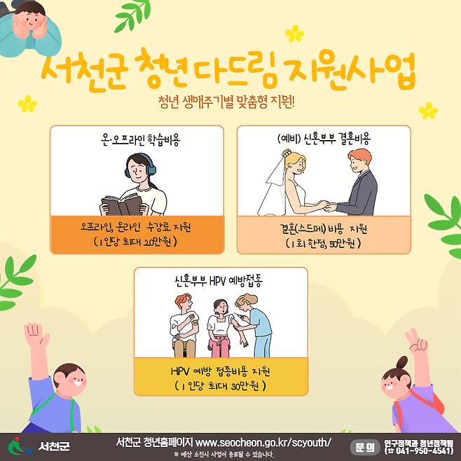 서천군 청년 다드림 지원사업 안내문 ⓒ서천군 제공