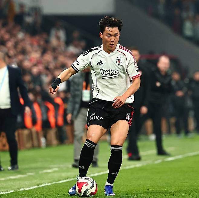 베식타스 오현규가 28일(한국시간) 카라귐뤼크전 풀타임을 소화했지만 공격 포인튼는 기록하지 못했다. 사진출처｜베식타스 인스타그램