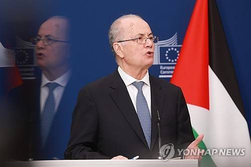 모함마드 무스타파 팔레스타인 자치정부 총리 [EPA 연합뉴스 자료사진. 재판매 및 DB 금지]