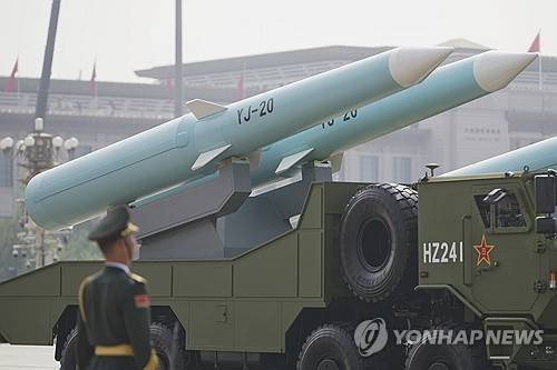 잉지(鷹擊·YJ)-20 극초음속 대함 미사일 [AP 연합뉴스 자료사진. 재판매 및 DB금지]