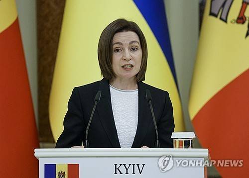 마이아 산두 몰도바 대통령 [EPA 연합뉴스 자료사진. 재판매 및 DB 금지]