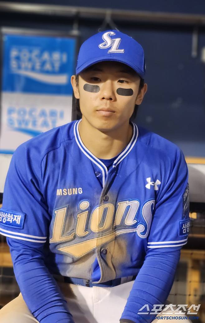 28일 복귀전 맹활약으로 7연패 탈출의 선봉에 선 김성윤. 잠실=스포츠조선 정현석 기자 hschung@sportschosun.com