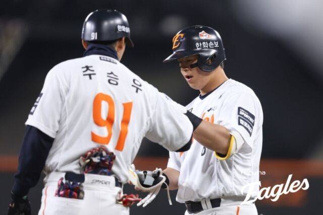 노시환이 타점을 생산했지만 팀을 승리로 이끌지는 못했다./한화 이글스