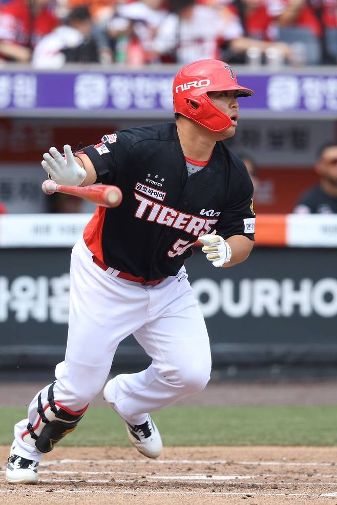 ▲ 올 시즌 1군과 2군에서 모두 뚜렷한 타격 잠재력을 보여주고 있는 박상준 ⓒKIA타이거즈