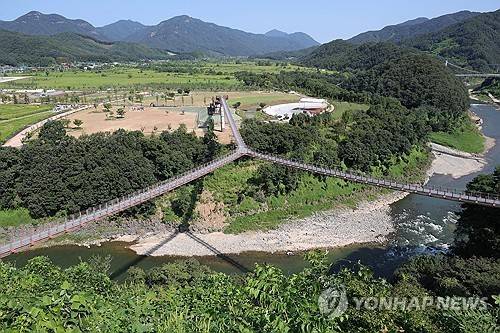 한탄강 주상절리길 Y자형 출렁다리 [연합뉴스 자료사진]