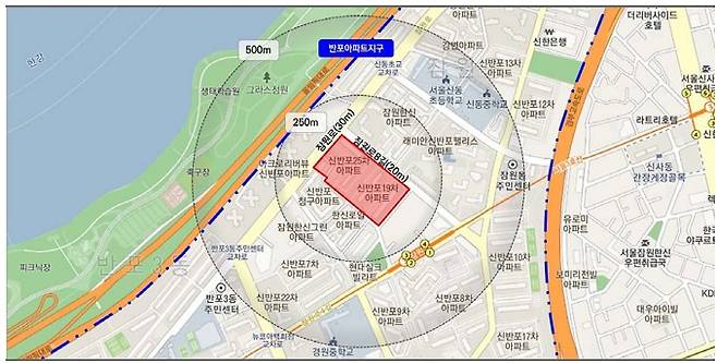 신반포 19·25차 통합재건축 사업장 위치도. /제공=서울시
