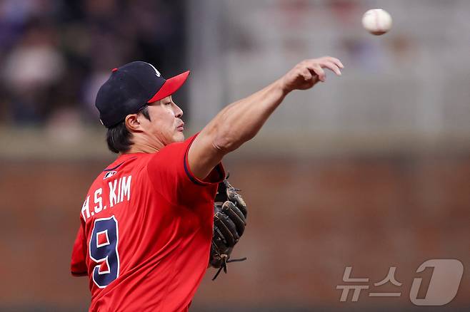 MLB 애틀랜타 김하성이 재활 경기를 소화했다. ⓒ AFP=뉴스1