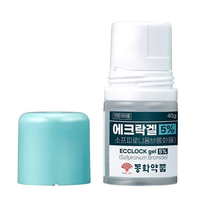최근 국내에 출시된 소프피로니움 브롬화물 제제의 다한증 전문의약제품(에크락겔) 모습. 동화약품 제공