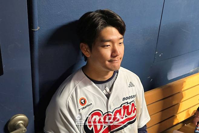 29일 경기 후 만난 두산 안재석. 잠실=윤승재 기자