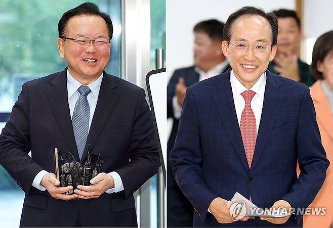 대구시장 선거에서 격돌하는 김부겸-추경호. [연합뉴스]