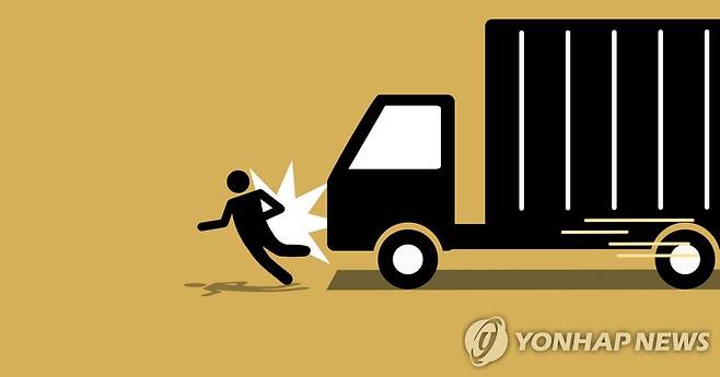 대형화물차 교통사고 (PG) [권도윤 제작] 일러스트