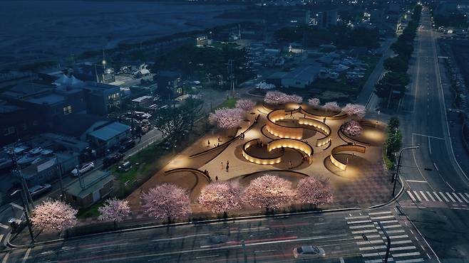 '2026 전곡항 1090 플린스(Plinth) 퍼블릭아트 프로젝트' 최종 당선작 '연흔'. 사진=화성시문화관광재단