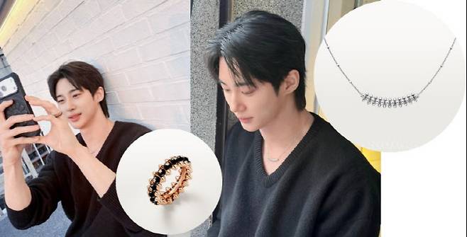 지난달 20일 변우석이 개인 SNS에 게재한 사진과 착용한 제품 이미지. (사진=변우석 인스타그램·까르띠에 홈페이지 캡처)
