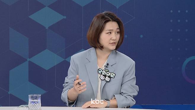 ▲ 1일 KBC '여의도 진검승부'에 출연한 손솔 진보당 의원