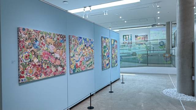 부산 영도구 부산복합문화공간 ‘새모’에서 열리고 있는 이슬로 작가 특별전 ‘하모니’(Harmony) 전시 전경. 김은영 기자 key66@