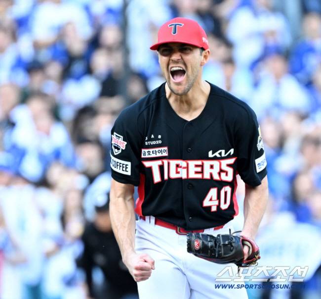 2024년 한국시리즈 당시의 네일. 스포츠조선DB