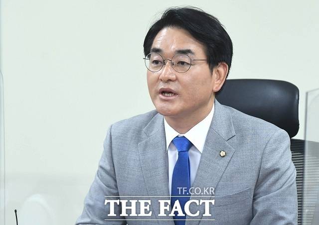 박용진 대통령 직속 규제합리화위원회 부위원장이 3일 삼성전자 노조의 파업 예고와 관련해 "하청업체와 사내 비정규직 얘기는 협상 테이블에 없다"고 지적했다. /남윤호 기자