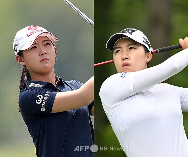 박성현, 이동은, 주수빈 등과 함께 2026년 미국여자프로골프(LPGA) 투어 리비에라 마야 오픈에 출전한 황유민, 강민지 프로. 사진제공=ⓒAFPBBNews = News1 (사진을 무단으로 사용하지 마십시오.)