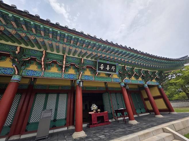 임진왜란 때 일본군에 맞서 싸우다 전사한 700명 의사의 뜻과 죽음을 기리는 사당인 중용사 모습. 최예린 기자