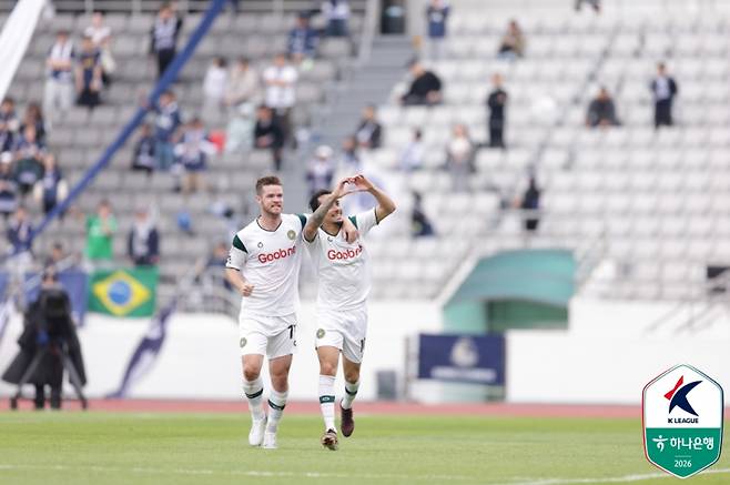 김포FC 루안의 골 세리머니. 사진=프로축구연맹