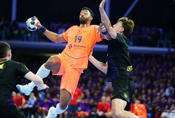 사진 2025/26 Machineseeker EHF 남자 핸드볼 챔피언스리그 바르셀로나와 낭트 경기 모습, 사진 출처=유럽핸드볼연맹