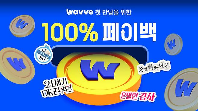 [서울=뉴시스] 웨이브는 웨이브 이용권을 처음 구매하거나 기존 이용권 종료 후 일정 기간이 지나 다시 구매하는 재구매 고객을 대상으로 '100% 페이백 프로모션'을 진행한다고 밝혔다. (사진=웨이브 제공) 2026.04.23. photo@newsis.com *재판매 및 DB 금지