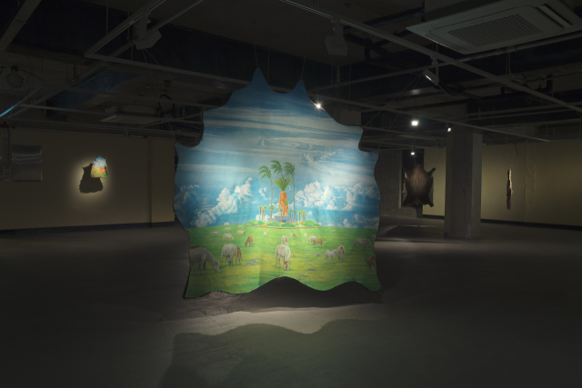 창동레지던시, 장종완, 즐거운 나의 집, 200X180cm, 송치러그에 유화, 2016